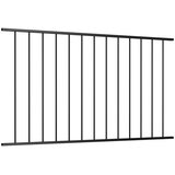 vidaXL Ograjni panel prašno premazano jeklo 1,7x0,75 m črn | Shoptok.si