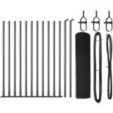 vidaXL set stupova ograde Set od 2 Siva Čelik obložen prahom 25 x 0.5 m | shoptok.hr