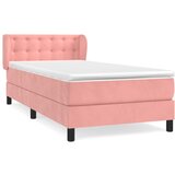 The Living Store Box spring postelja z vzmetnico roza 100x200 cm žamet - Box Spring Postelja, (21489554) | Shoptok.si