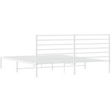  Metalni okvir za krevet s uzglavljem bijeli 180x200 cm | shoptok.hr
