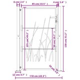  Vrtna vrata antracit 100x125 cm dizajn s čeličnim travom | shoptok.hr