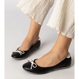 Gemre Black ballet flats adorned with a bow Maddalena Cijene