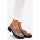 VINCEZA Leather Ladies Moccasins With Teddy Bear | Shoptok.si