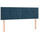  Krevet s oprugama i madracem tamnoplavi 140x190 cm baršunasti | shoptok.hr