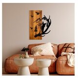 WALLXPERT deer and Mountain WalnutBlack Decorative Wooden Wall Accessory | ePonuda.com