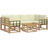  Set vanjskih sofa 7 kom. Bijela i krem | shoptok.hr