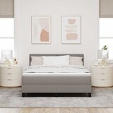 Krevet s opruga kutije Sivo-smeđa 140 x 190 cm tkanina | Eponuda.ba