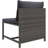 vidaXL Modularna srednja sofa od poliratana s jastucima siva | shoptok.hr