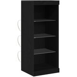 vidaXL Komoda s LED svjetlima Crni Hrast 41x37x100 cm | shoptok.hr