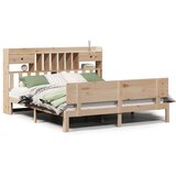 vidaXL Knjižna postelja brez vzmetnice 180x200 cm trdna borovina | Shoptok.si