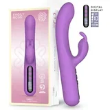 Digital Swell Rabbit Vibrator with Digital Screen Extra Powerfull 23m Purple