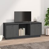 vidaXL TV omarica siva 110,5x35x44 cm trdna borovina Cene