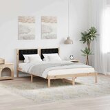  Konstrukcija postelje z vzglavjem Črna 140 x 190 cm blago, (5000084415) | Shoptok.si
