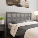  Uzglavlje za krevet sivo 156 x 4 x 100 cm od masivne borovine | shoptok.hr