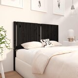  Uzglavlje za krevet crni 125,5 x 4 x 100 cm od masivne borovine | shoptok.hr