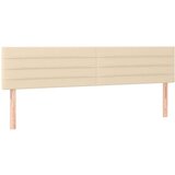  Box spring postelja z vzmetnico LED krem 200x200 cm blago | Shoptok.si