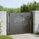  Vrtna vrata Crna 110 x 105 cm Čelik s praškastim premazom | shoptok.hr
