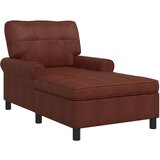  Ležaljka s jastukom Sjajno smeđa 91 x 157 x 91 cm Antikni PU | shoptok.hr
