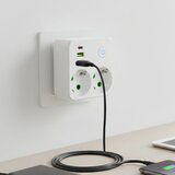  Strujni razdelnik 2 utič. + prekidač, 2xUSB+tip C ( NV86U/WH ) Cene
