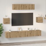 vidaXL Set TV ormarića 7 pcs Umjetnička hrastovina 80 x 30 x 30 cm | shoptok.hr