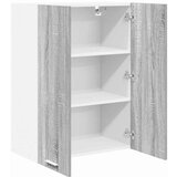 vidaXL Viseča omarica Riga Siva Sonoma 60 x 31 x 80 cm Konstruiran les | Shoptok.si