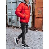 DStreet Kurtka męska pikowana zimowa czerwona | Shoptok.si