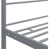  Posteljni okvir z ogrodjem za baldahin siv kovinski 140x200 cm, (20606242) | Shoptok.si