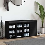 vidaXL Klop za čevlje črna 102x32x50 cm inženirski les | Shoptok.si