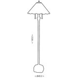  brilagi - tiffany vitražna podna lampa sunflower 2xE27/60W/230V | Eponuda.com