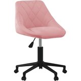 vidaXL Vrtljiv jedilni stol roza žamet | Shoptok.si
