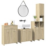  4-dijelni set kupaonskog namještaja boja hrasta sonome drveni | shoptok.hr
