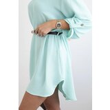 Kesi Włoski Dress with longer back and belt light mint | shoptok.hr