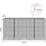  Gabion s žicom debljine 3,5 mm i mrežom 5x5 cm 400x30x200 cm | shoptok.hr