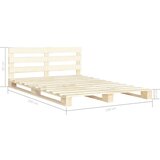  Okvir za krevet od paleta od masivne borovine 160 x 200 cm | shoptok.hr