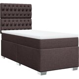  Krevet s oprugama i madracem tamnosmeđi 90 x 200 cm od tkanine | shoptok.hr