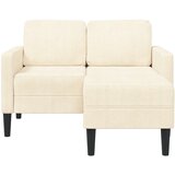 SOFA 2-sjed s ležaljkom u obliku slova L krem 125 cm lan | shoptok.hr