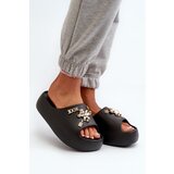 Boto Women's Lightweight Foam Slides with Decorations Black Orchia | shoptok.hr