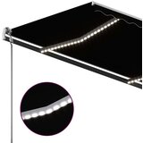  Tenda na ručno uvlačenje s LED svjetlima 450 x 350 cm antracit | shoptok.hr