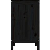  Kutija za rublje crna 44 x 44 x 76 cm od masivne borovine | shoptok.hr