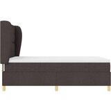  Postelja s podlago in vzmetnico Temno rjava 140x190 cm Tkanina, (22052068) | Shoptok.si