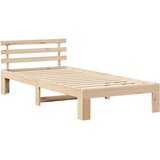  Krevetna konstrukcija Prirodna 75 x 190 cm Čvrsto borovo drvo | shoptok.hr