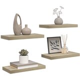  Plutajuće zidne police 4 kom boja hrasta 50 x 23 x 3,8 cm MDF | shoptok.hr