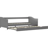  Okvir za krevet na razvlačenje od borovine sivi 90 x 200 cm | Eponuda.com