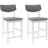  Trpezarijske stolice 2 pcs Bijelo 48 x 49 x 95 cm - Bijela i siva | shoptok.hr