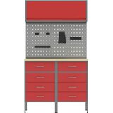  Set radnih ormarića s ladicama s policom 5 pcs Crvena | shoptok.hr