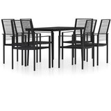  7-dijelni vrtni blagovaonski set crni | shoptok.hr