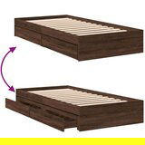  Okvir kreveta s ladicama boja hrasta 90x200 cm drveni | shoptok.hr