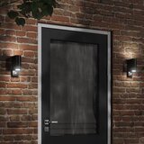 vidaXL Vanjske zidne svjetiljke sa senzorima 2 kom crne aluminij | shoptok.hr