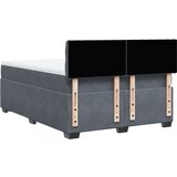 vidaXL Krevet s oprugama i madracem tamnosivi 140x200 cm baršunasti | shoptok.hr