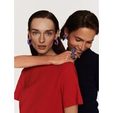 Reserved Ovalne naušnice - boja orhideje | shoptok.hr